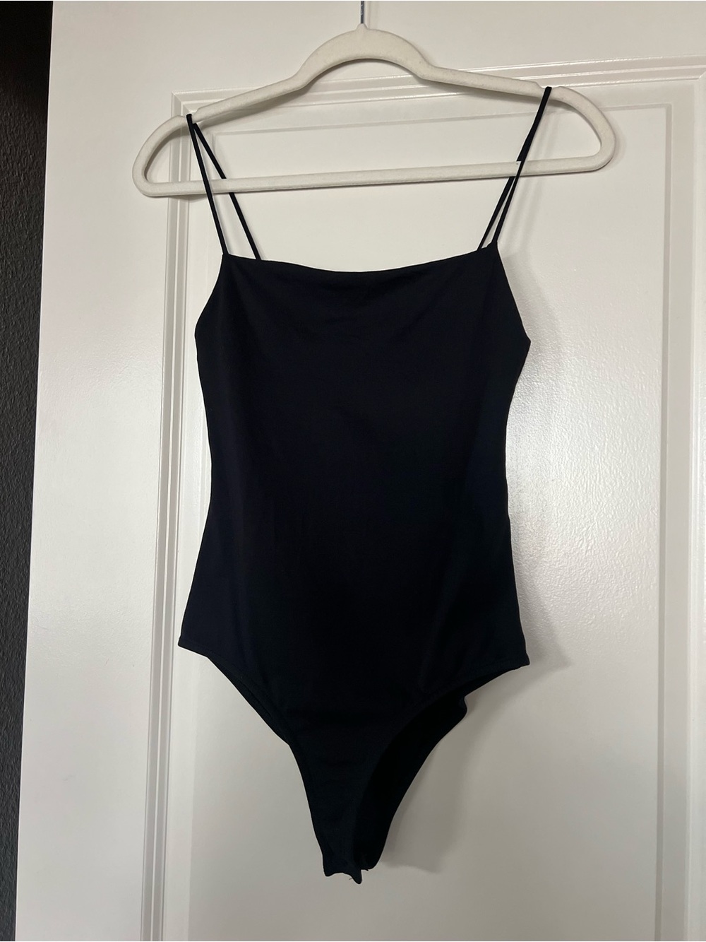 Zara black spaghetti strap bodysuit size m